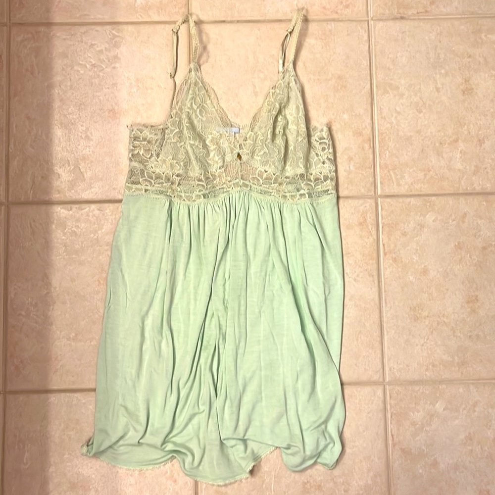 Eberjey mint green lace nightgown
